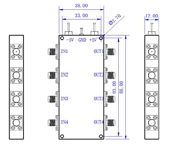 4-通道低频放大器